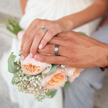 Married Couple Hands with Rings Married Couple Hands with Rings